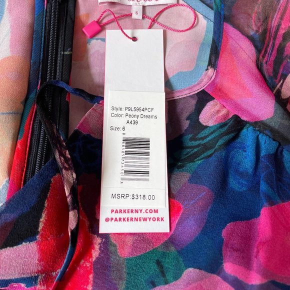 Marengo Abstract Chiffon Silk Blouson Dress from PARKER - Picture 6 of 8